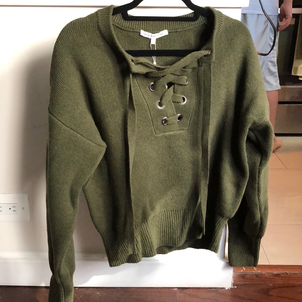 Endless Rose lace up sweater size S
